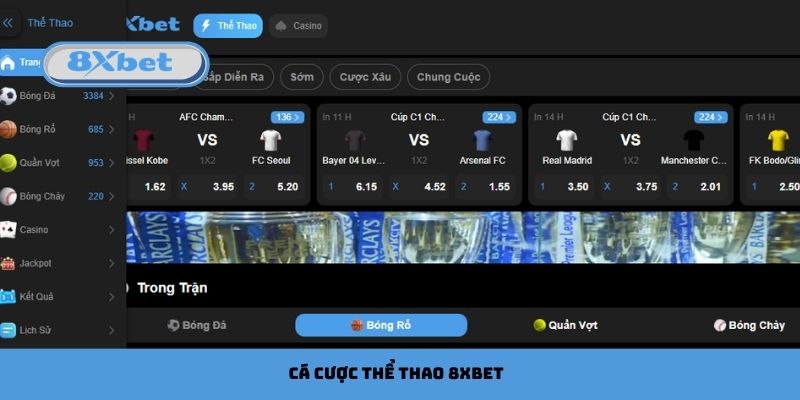 Cá Cược Thể Thao 8xbet Trải Nghiệm Kèo Hấp Dẫn Mỗi Trận