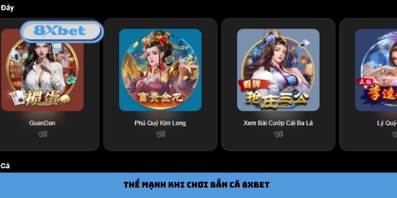 Thế mạnh khi chơi bắn cá 8xbet
