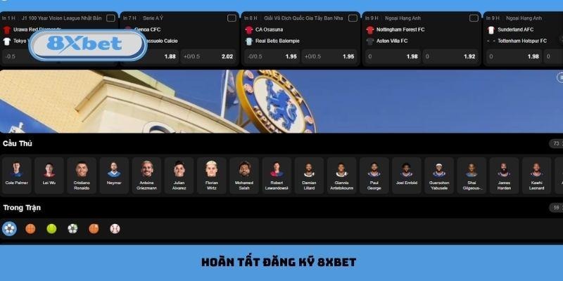 Hoàn tất đăng ký 8xbet