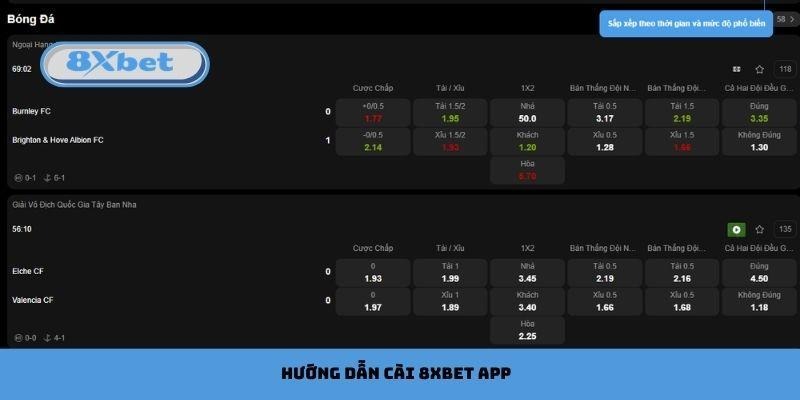 Hướng dẫn cài 8xbet app
