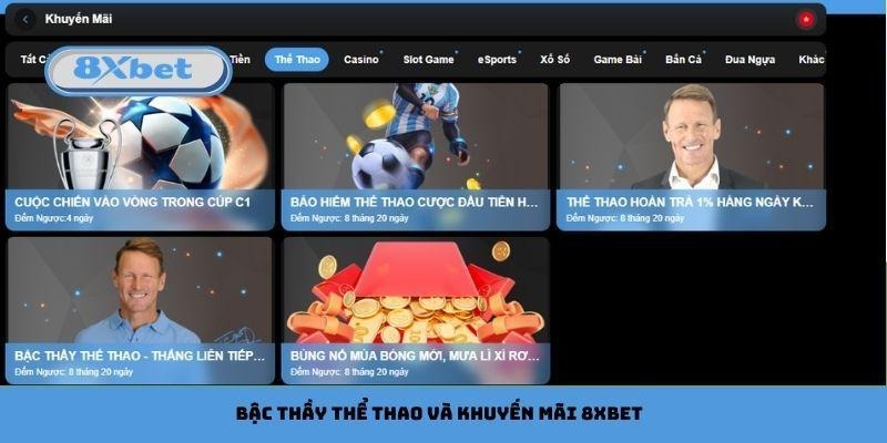 Bậc thầy thể thao và khuyến mãi 8xbet