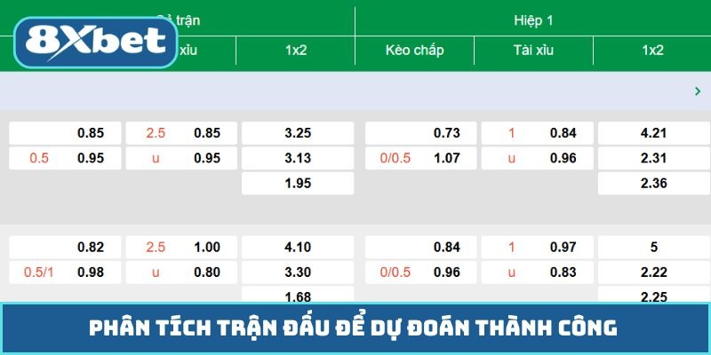 Phân tích trận đấu để dự đoán thành công 